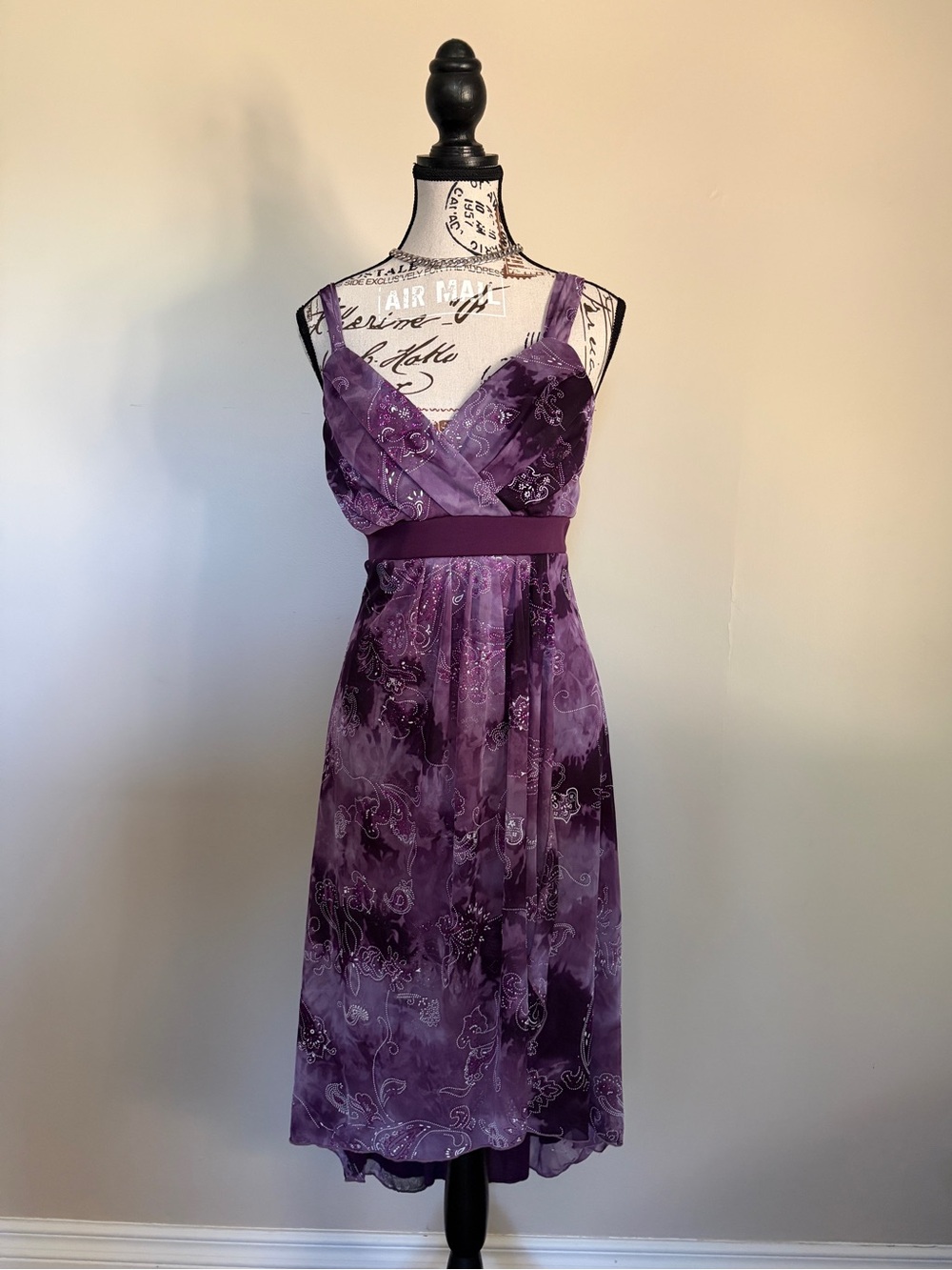 Y2K Jolie purple whimsigoth fairy dress with sparkle detail